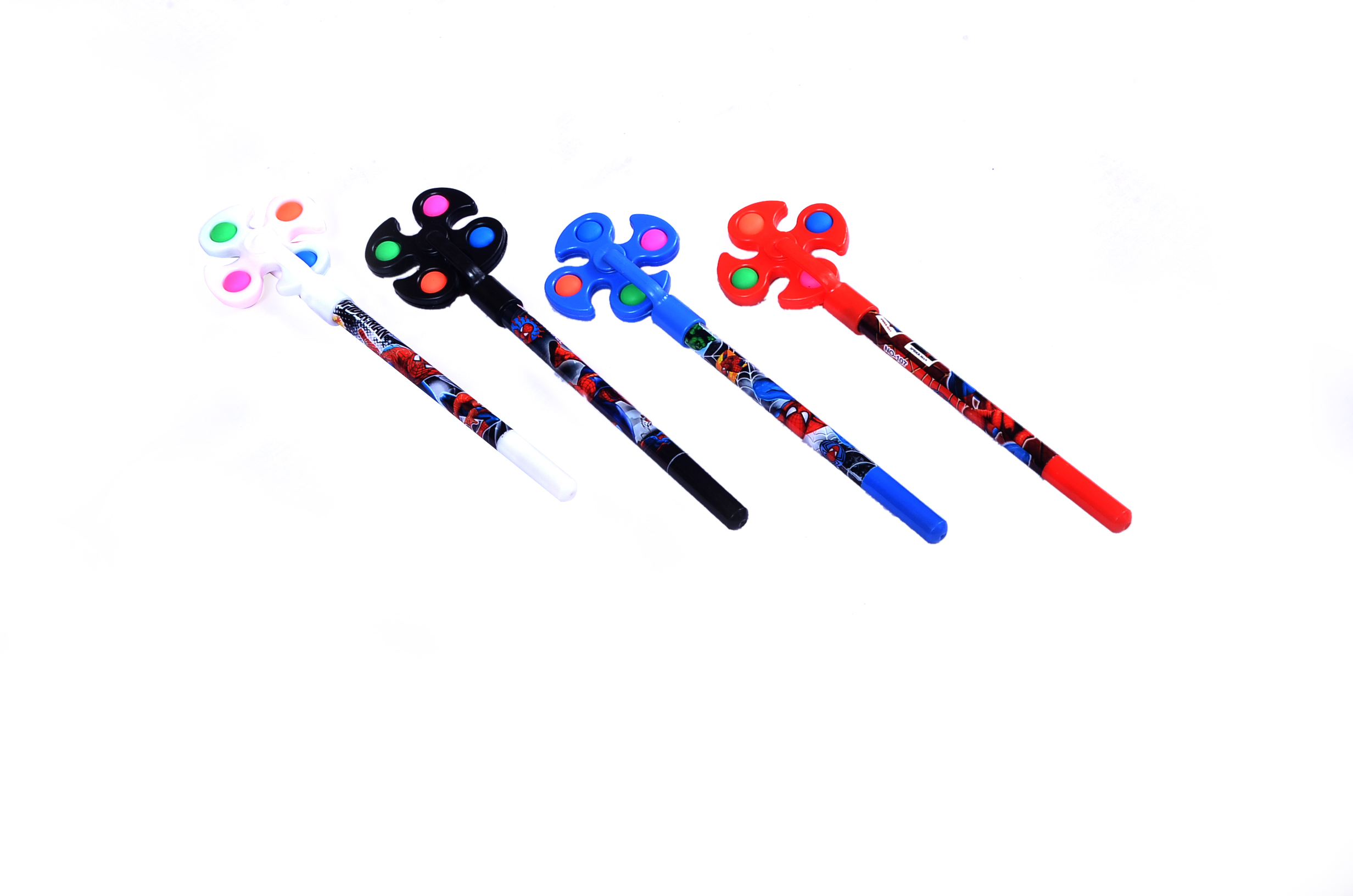SPIDERMAN POP SPINNING PEN (Single, Pack of 4)